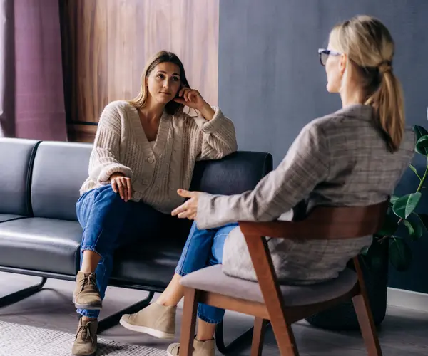 woman in a consultation with a psychologist