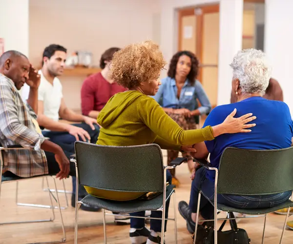 People in group therapy